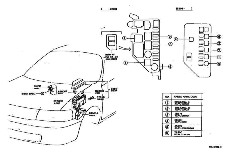 Где на тойоте корса предохранитель на печку Switch & Relay & Computer для Toyota TERCEL EL40, год: 1990 - 1994. OEM запчасти