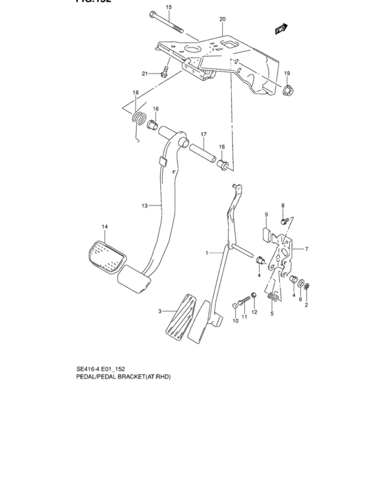 Pedal and pedal bracket