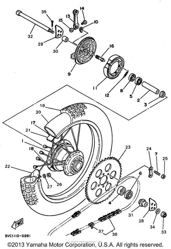 Rear wheel