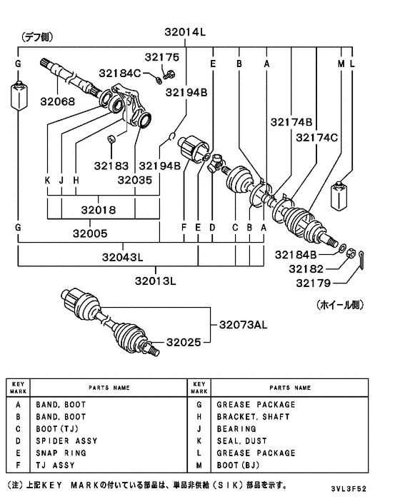 Front axle drive shaft