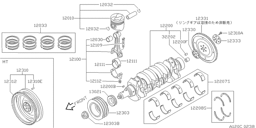 Piston,crankshaft & flywheel