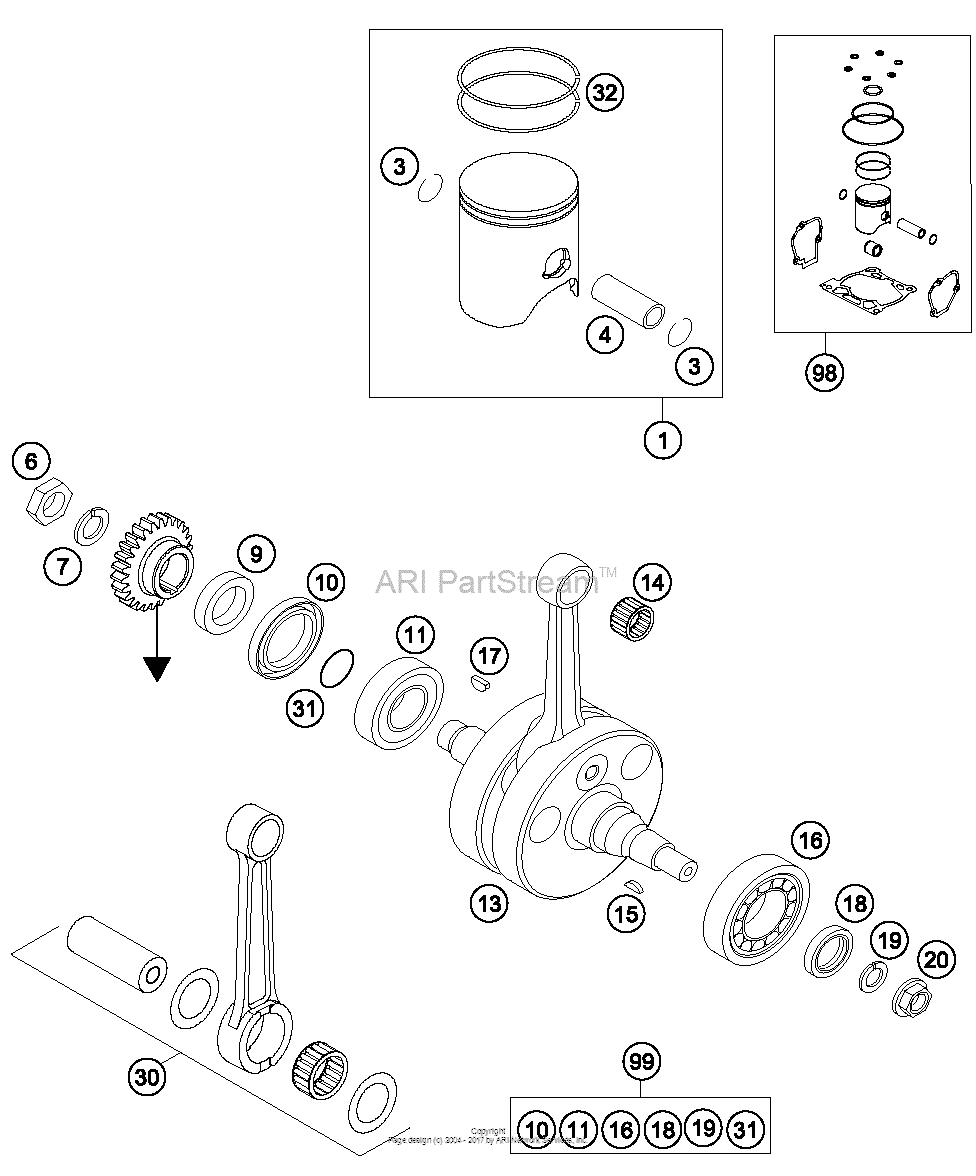 Crankshaft, Piston