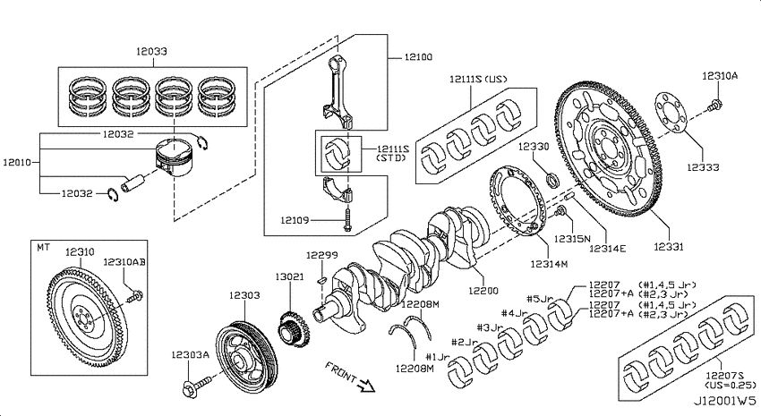 Piston,crankshaft & flywheel