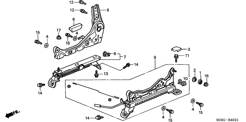 Front seat components