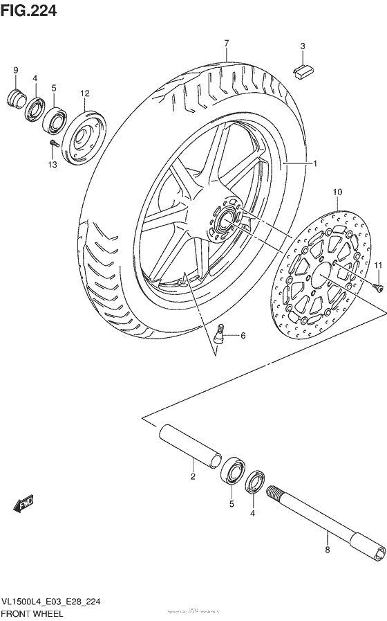 Переднее колесо (Vl1500L4 E33)