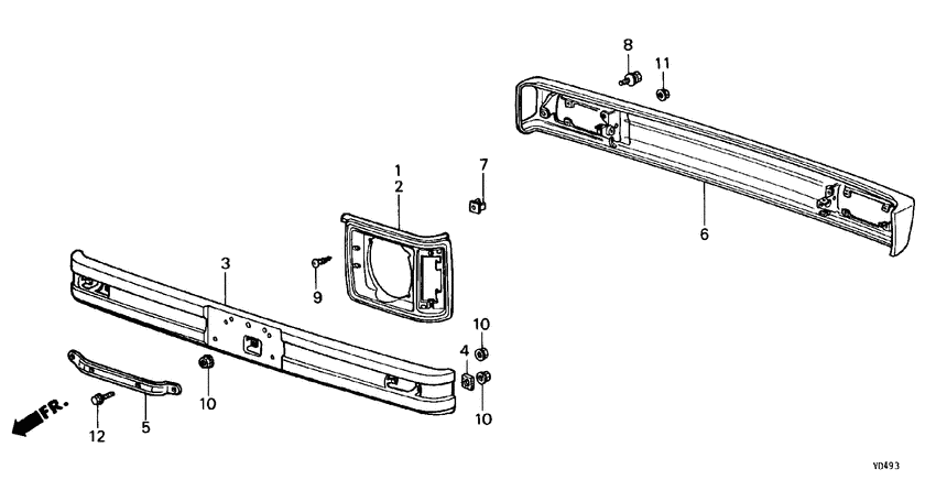 Bumper/headlight garnish