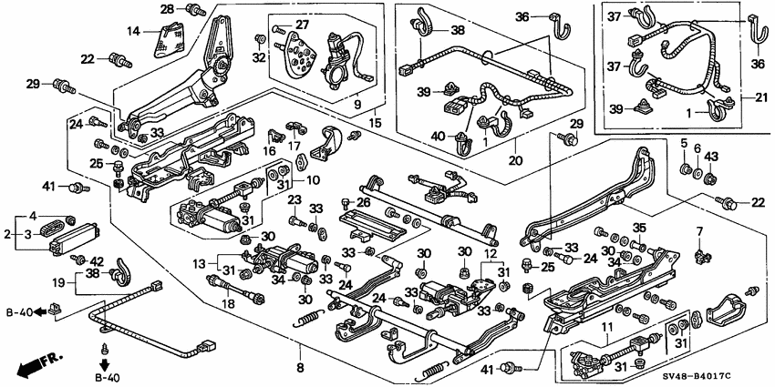 Front seat components