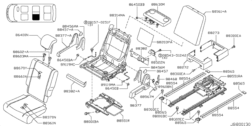 Rear seat