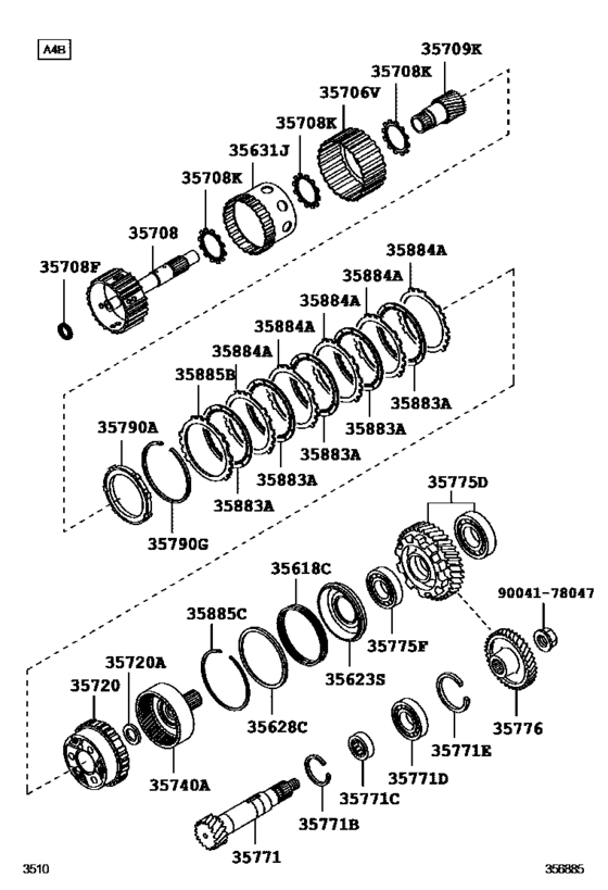 Planetary Gear, Reverse Piston & Counter Gear(Atm)