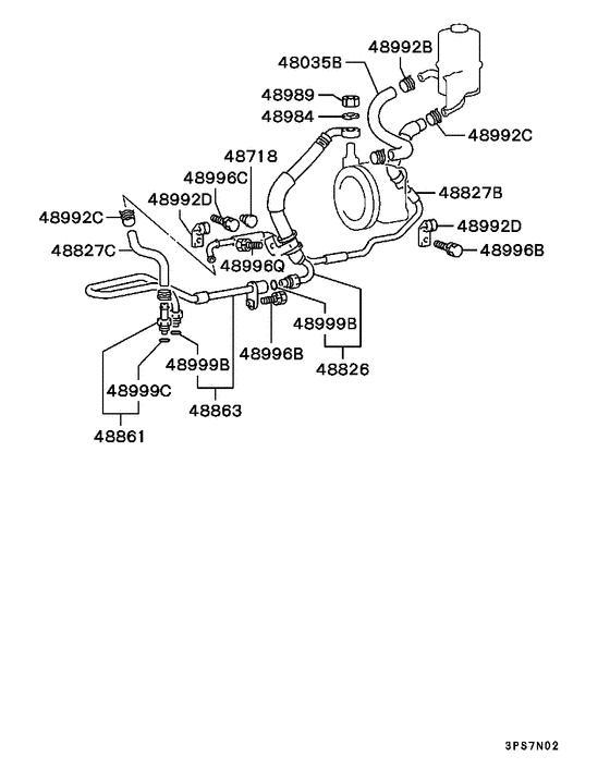Power steering oil line