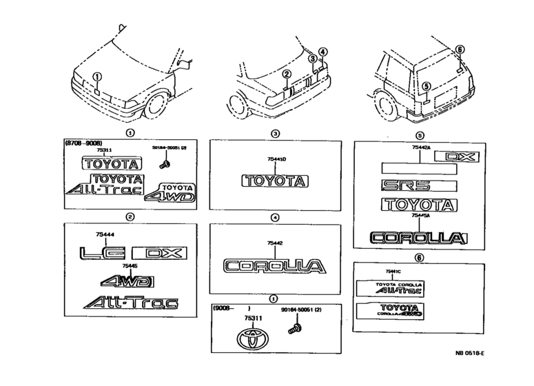 Emblem & Name Plate (Exterior & Interior)