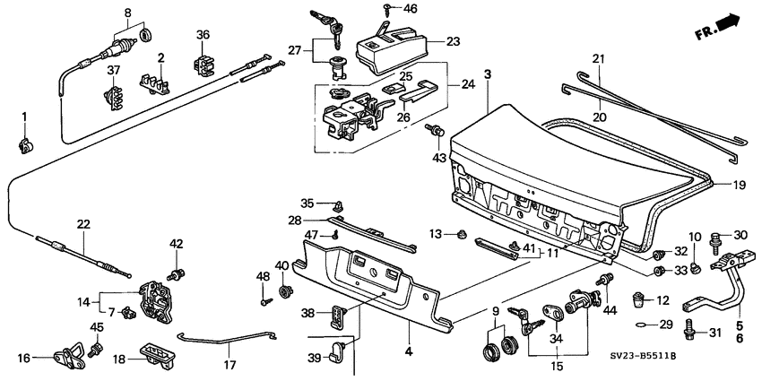 Trunk lid