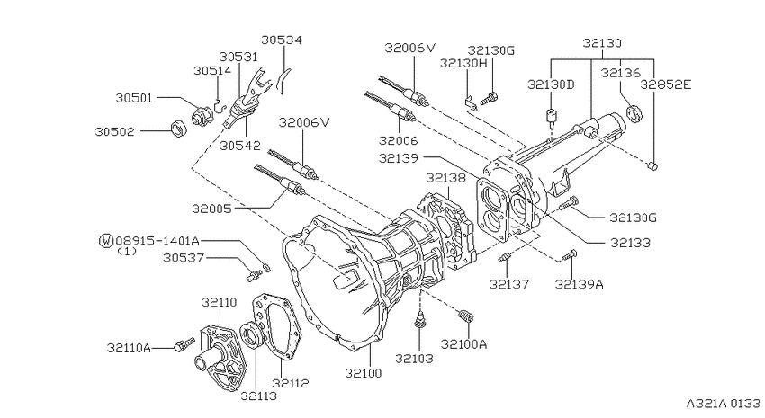 Transmission case & clutch release
