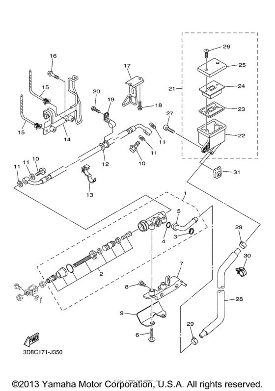 Rear master cylinder
