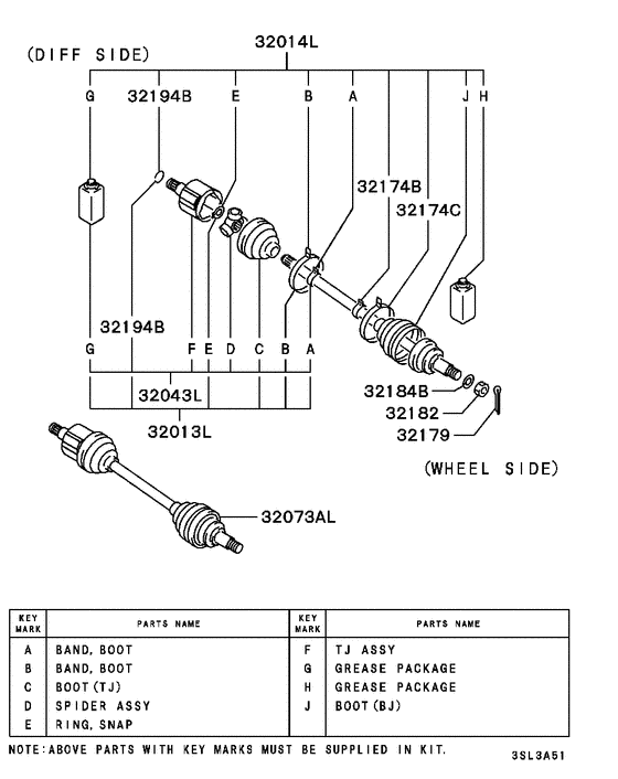 Front axle drive shaft