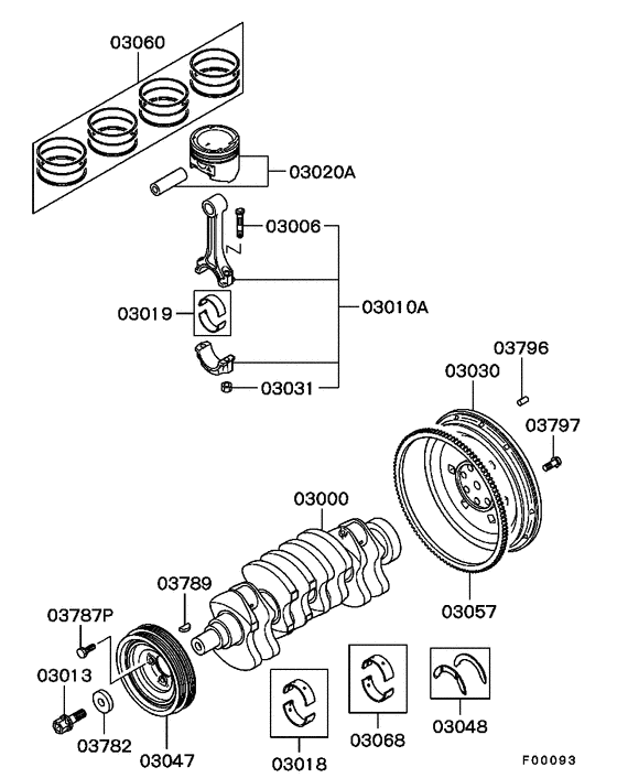 Piston & crankshaft