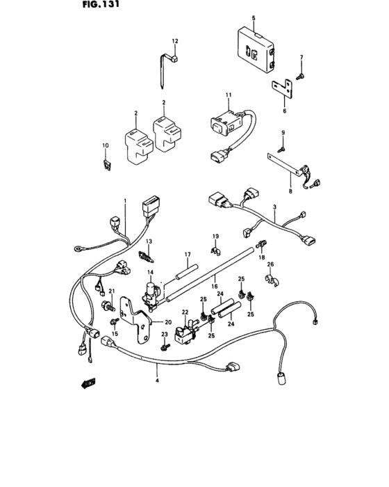 Air con harness and vacuum hose
