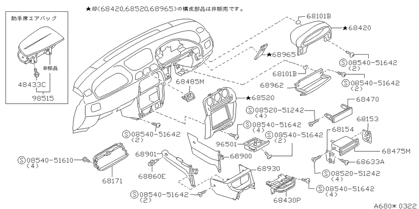 Instrument panel, pad & cluster lid