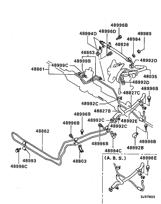 Power steering oil line