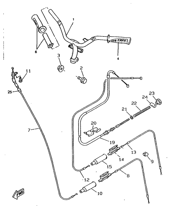 Steering handle & cable