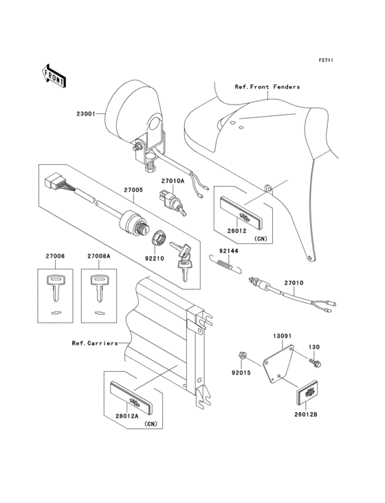 Headlight(s)/ignition switch