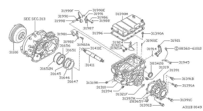 Torque converter,housing & case