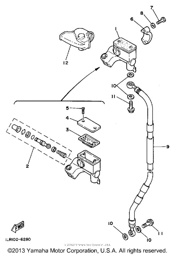 Front master cylinder
