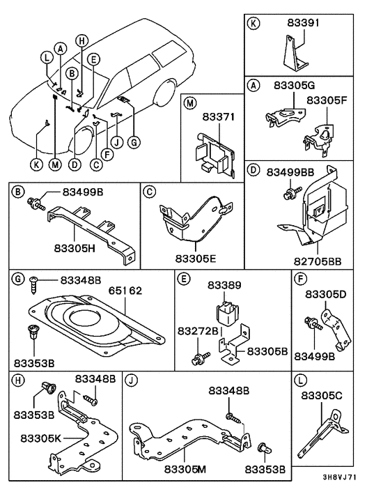 Wiring & attaching parts