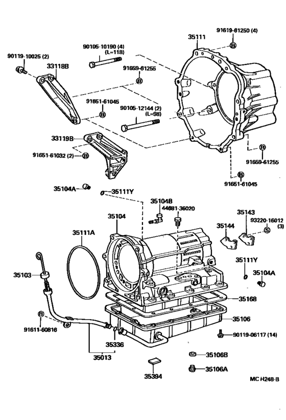 Transmission Case & Oil Pan (Atm)