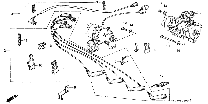 High tension cord/ spark plug