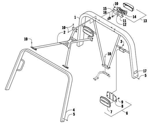 Canopy and taillight assembly