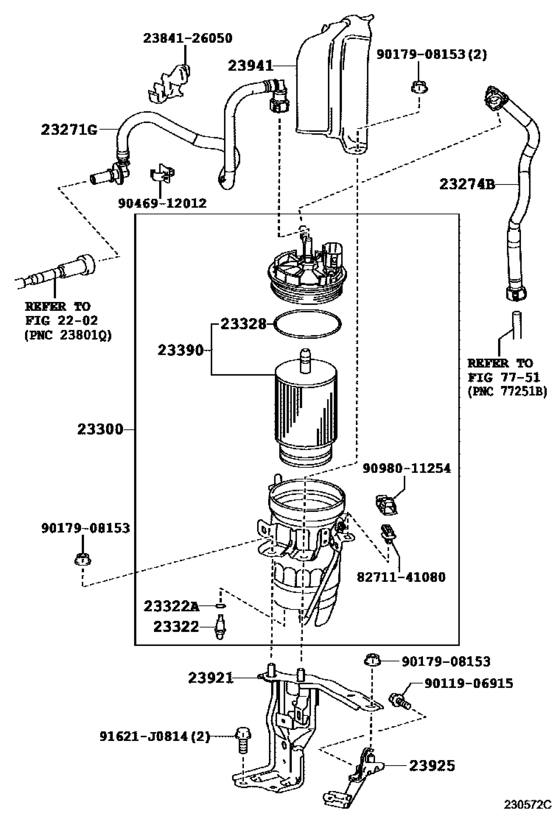 Fuel Filter for 2015 2018 Toyota RAV4/VANGUARD WWA42 Europe sales