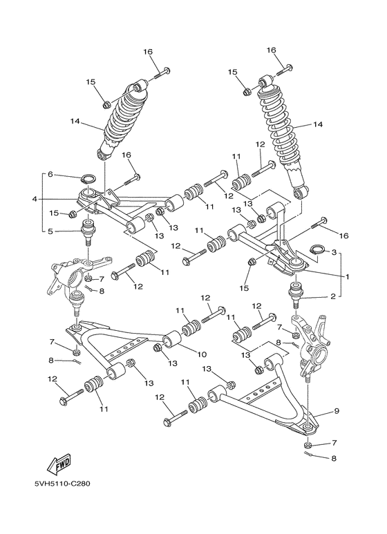 Front suspension & wheel