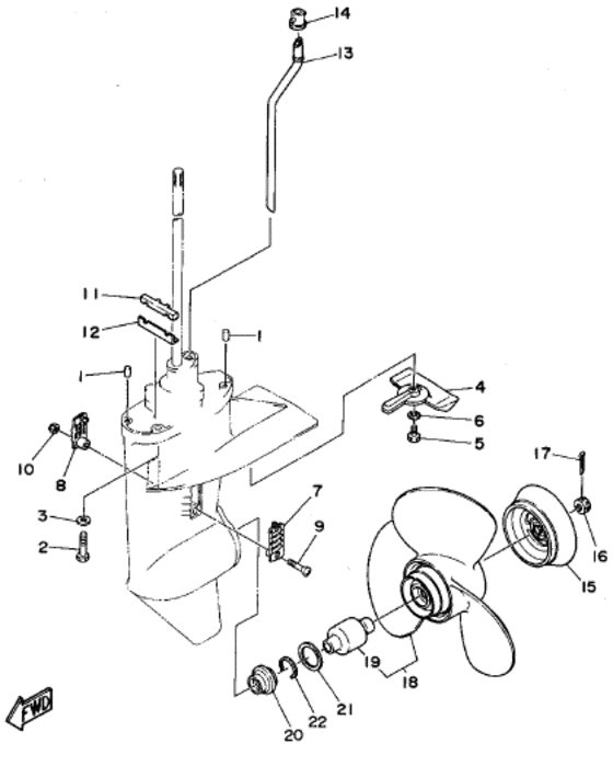 Lower casing drive