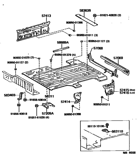 Rear Floor Panel & Rear Floor Member