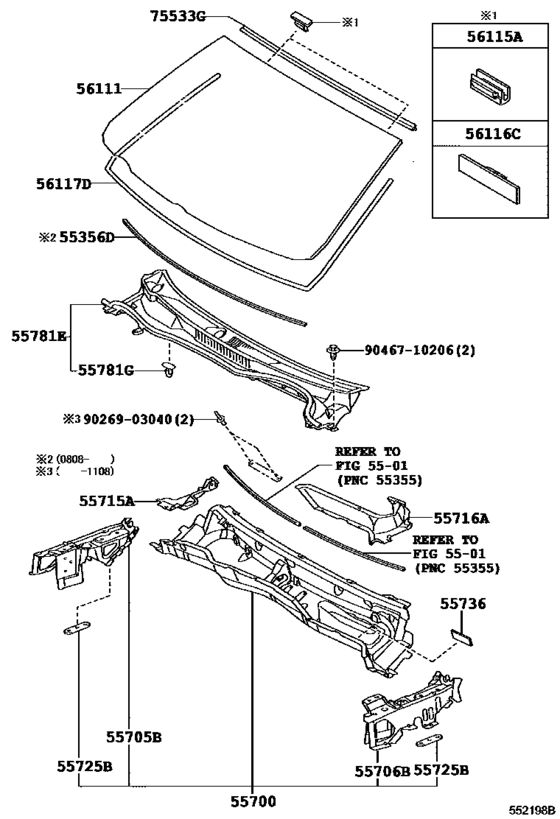 Cowl Panel & Windshield Glass
