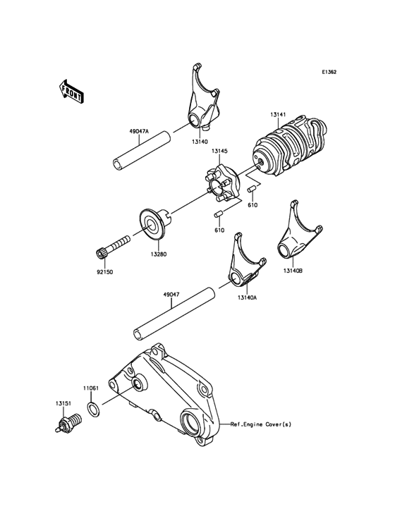Gear Change Drum/Shift Fork(s)