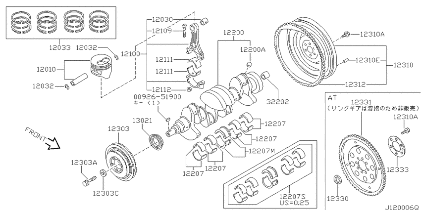 Piston,crankshaft & flywheel