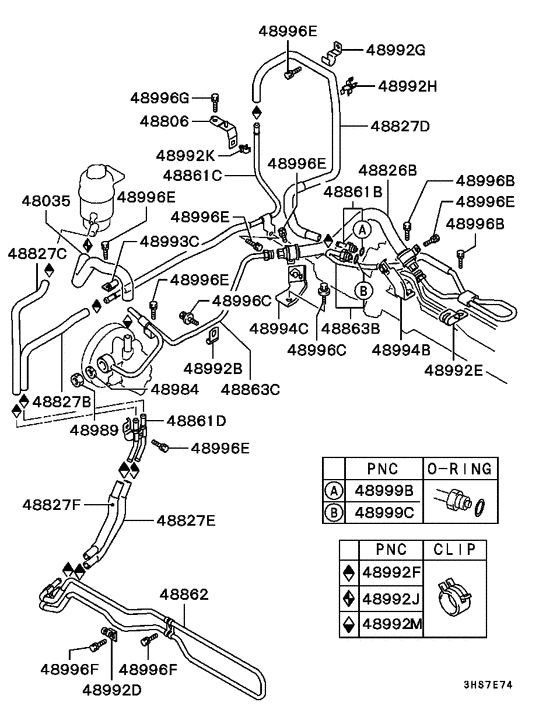 Power steering oil line