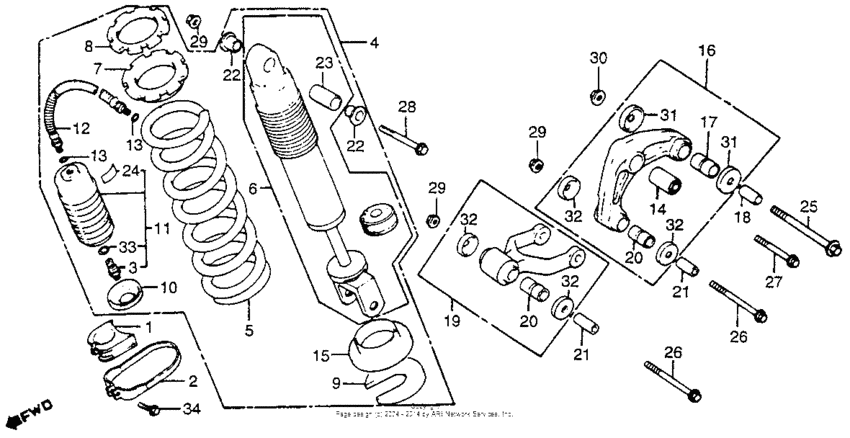Rear shock absorber 81