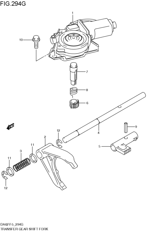 transfer gearlever fork