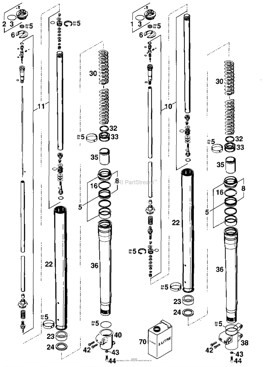 Fork Legs White Power