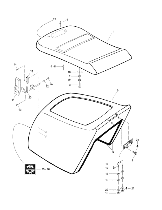 09- engine cover and seat