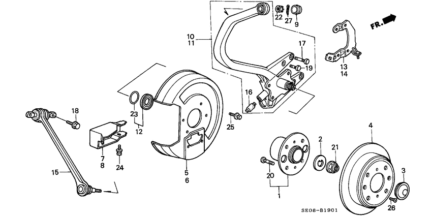 Rear brake disk