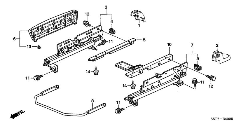 Front seat components