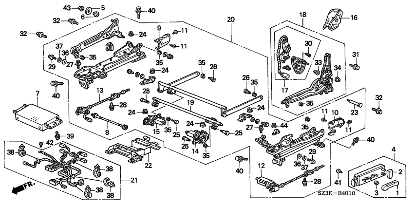 Front seat components