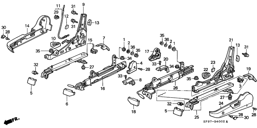 Front seat components