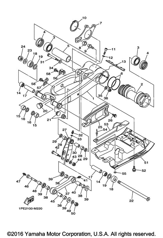 Rear arm & suspension for 2016 Yamaha RAPTOR 700 RAPTOR 700 (N) USA
