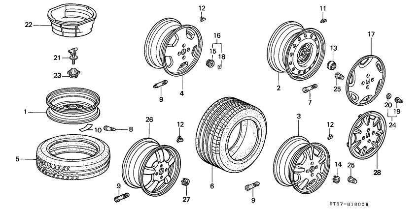 Tire/wheel disk