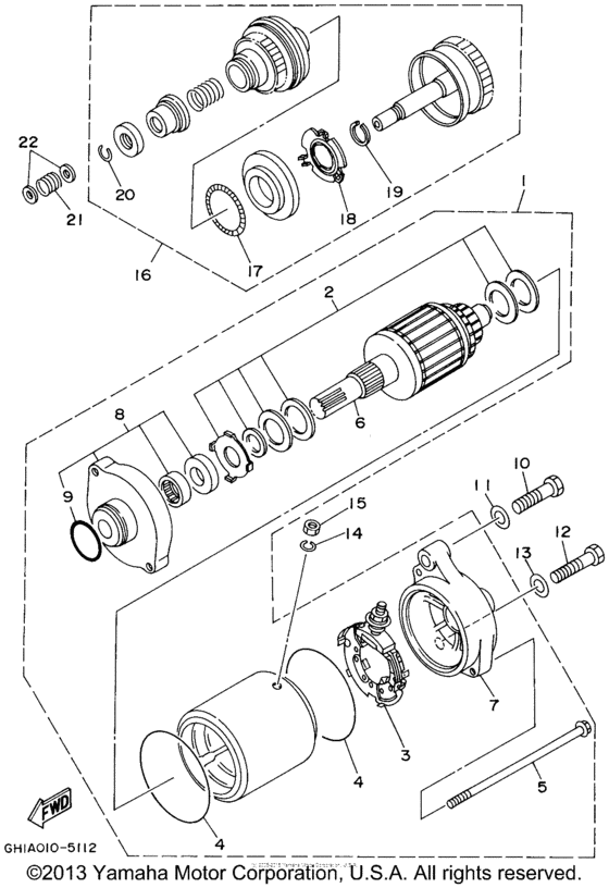 Starting motor